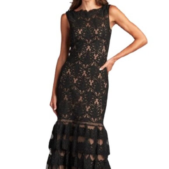 Tadashi Shoji Dresses & Skirts - SALE NWT Tadashi CDY24229L Tulle Evening Dress Black Nude Size 6